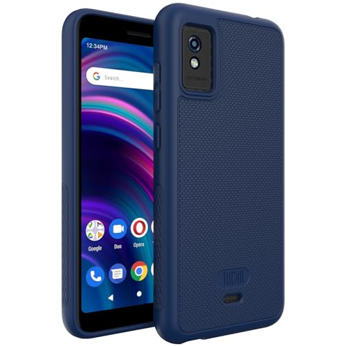 TUDIA LinnGrip Compatible with BLU Studio Mini (2023) Phone Case, [Enhanced Grip] Ultra Slim Fit Shockproof Matte TPU Soft Protective Phone Case Cover (Indigo Blue) - color: Indigo Blue