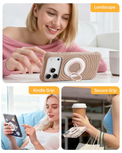 SYNCWIRE for MagSafe Phone Grip, Magnetic Phone Ring Holder - color: Pearl White