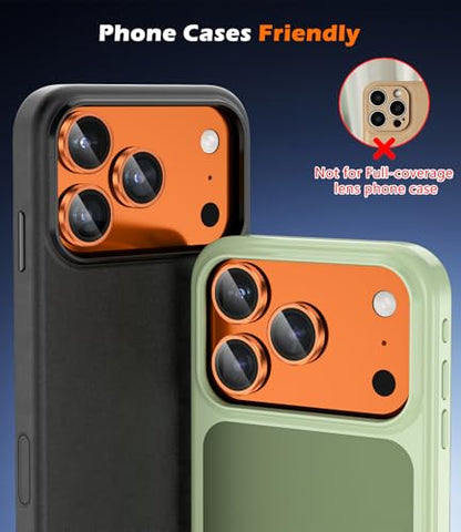 imluckies Camera Lens Protector for iPhone 17 Pro/iPhone 17 Pro Max - color: Orange