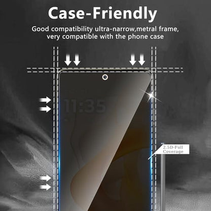 3 Pack Privacy Screen Protector Designed for Motorola Moto G Stylus 5G 2024,Full Coverage Anti-Spy Tempered Glass Film,9H Hardness,Anti-Fingerprint,Bubble Free,Easy to Install - size: Moto G Stylus 5G 2024 FK3