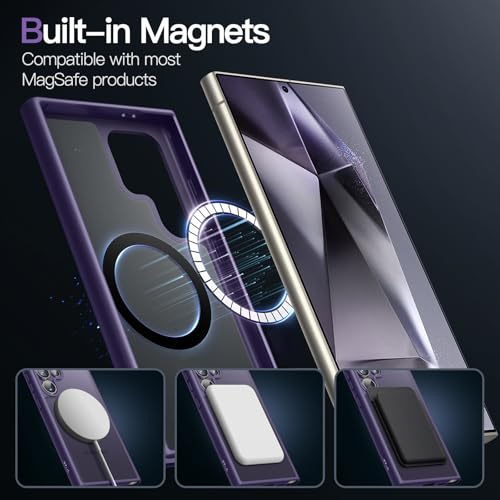 JETech Magnetic Case for Samsung Galaxy S24 Ultra, Titanium Violet - color: Titanium Violet, size: Galaxy S24 Ultra