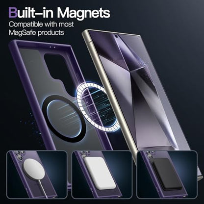 JETech Magnetic Case for Samsung Galaxy S24 Ultra, Titanium Violet - color: Titanium Violet, size: Galaxy S24 Ultra