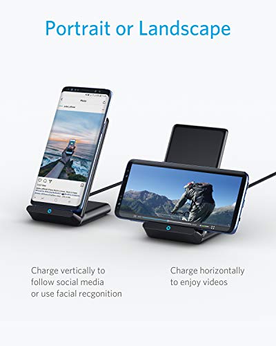 Anker 313 Qi-Certified 10W Max Wireless Charger Stand - color: Black, size: 2pack