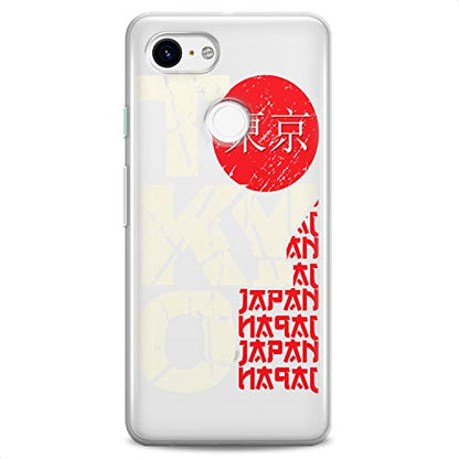 TPU Case Compatible for Google Pixel 9 8 Pro 7a 6a 5a XL 4a 5G 2 XL 3 XL 3a Tokyo Slim fit Design Journey Capital Flexible Silicone Boy Clear Red Japan Soft Cute Print Traveling Man White - color: Tokyo Print