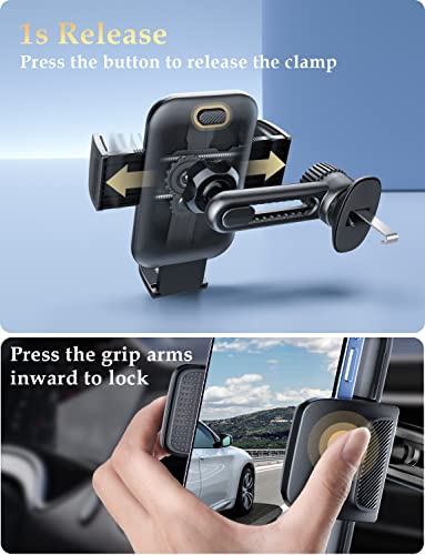 2026 Car Phone Holder [Never Blocking Vent] with Wide Clamp - color: Acrylic