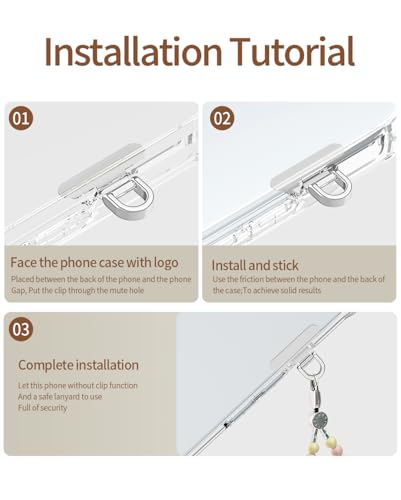 Phone Tether Tab 2pcs,0.2mm Ultra-thin Phone Metal Patch,Universal Phone Lanyard Patch for most phone (M) - color: M