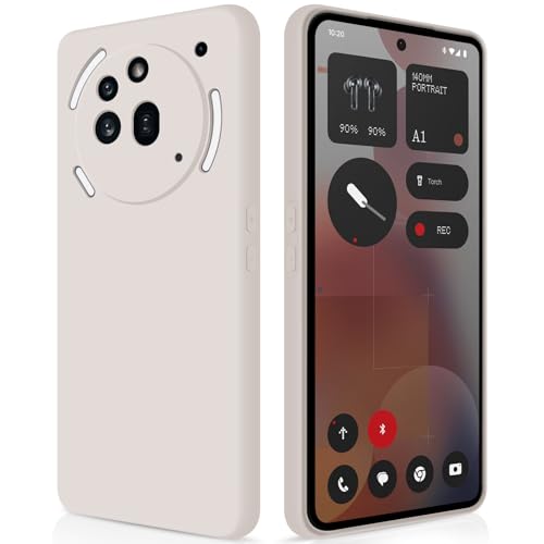 GiiYoon Silicone Case for Nothing Phone 3a Pro, Off White - color: Off-white, size: Nothing Phone 3a Pro