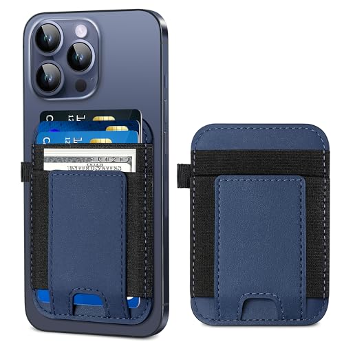 For Magsafe Wallet, 7 Card Holder, Strongest Magnetic Wallet | Magnetic Card Holder Wallet for iPhone 17/16/15/14/13/12 Series, 2 Card Slots, RFID Blocking, Vegan Leather, Navy Blue - color: Navy Blue