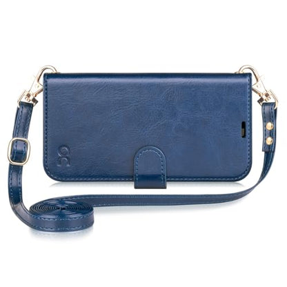 OCASE for iPhone 16 Wallet Case, PU Leather Crossbody Phone Case with Removable Shoulder Strap, Kickstand, RFID Blocking Card Slots, Flip Folio Phone Cover 6.1 Inch 2024, Blue - color: Blue, size: iPhone 16