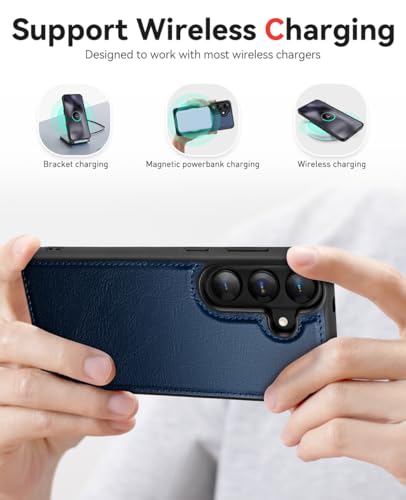 OCASE for Samsung Galaxy S26 Detachable Wallet Case with Card Holder, [2 in 1] PU Leather Flip Folio Case with RFID Blocking Stand Wrist Strap Shockproof Phone Cover 2026, Blue - color: Blue, size: Samsung Galaxy S26