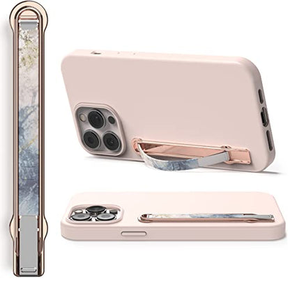 SleekStrip SleekGrip-Premium Ultra Thin Phone Grip Stand,Slim Metal Finger Loop Ring Hand Holder Strap Cell Phone Grips for iPhone 16 Pro Max,17,Android,Case Back - Rose Gold x Aqua Marble - color: Rose Gold x Aqua Marble