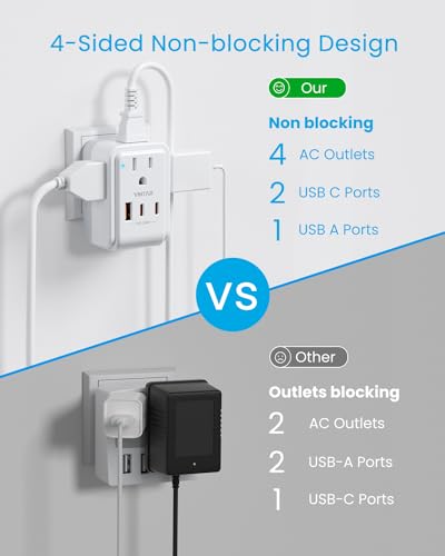 VINTAR 2 Pack European Travel Plug Adapter, PD 20W Type C Foldable Plug - style: 20W-Type C - Most of Europe