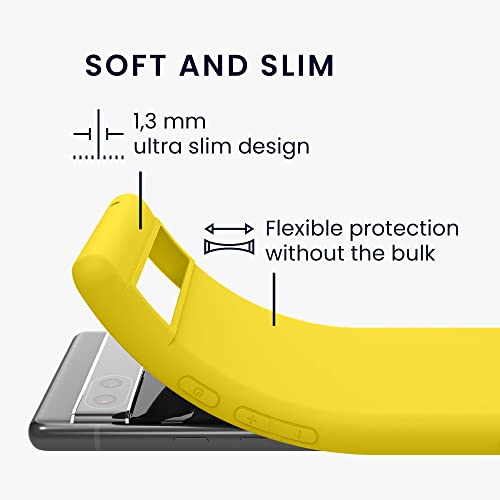 kwmobile Case Compatible with Google Pixel 6a Case - Soft Slim Protective TPU Silicone Cover - Radiant Yellow - color: Radiant Yellow