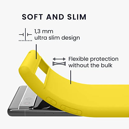 kwmobile Case Compatible with Google Pixel 6a Case - Soft Slim Protective TPU Silicone Cover - Radiant Yellow - color: Radiant Yellow