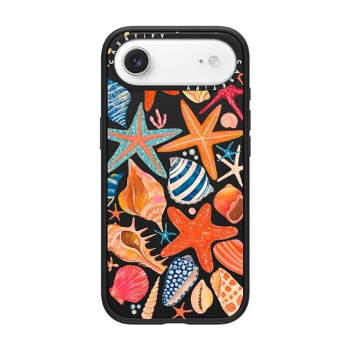 CASETiFY for iPhone Air Case - Impact Compatible with MagSafe | 8.2 ft. 4x Military Grade Drop Protection | Sea Shells by Grace Andersson | Matte Black - color: Sea Shells by Grace Andersson, size: Iphone Air (6.5")