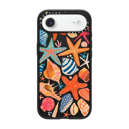 CASETiFY for iPhone Air Case - Impact Compatible with MagSafe | 8.2 ft. 4x Military Grade Drop Protection | Sea Shells by Grace Andersson | Matte Black - color: Sea Shells by Grace Andersson, size: Iphone Air (6.5")