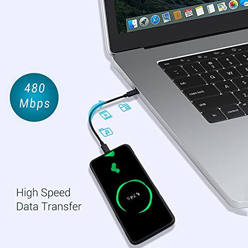 USB C to USB C Cable Short, 8 inch(20cm), 3 Packs, 60W Fast Charging - color: black, size: 6 inch