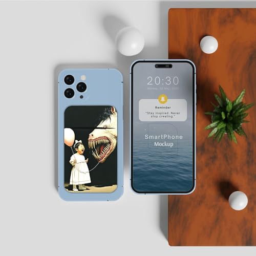 Phone Credit Card Holder Stick on, Cell Phone Pocket Self Adhesive Stretchy Stick on Wallet ID Credit Card Case Pouch Sleeve with Flap for All Smartphones, Girl Horse - color: Girl Horse