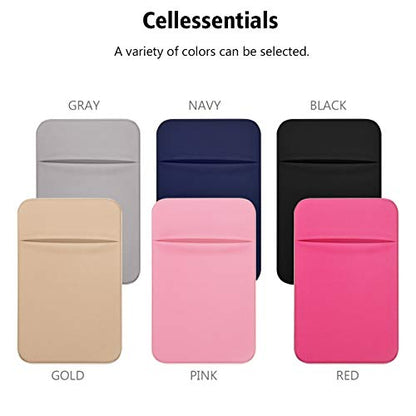 OBVIS Cell Phone Pocket Self Adhesive Card Holder Stick On Wallet Sleeve with Adhesive RFID Card ID Credit Card ATM Card Holder for iPhone Android 2 PACK GRAY - color: Gray