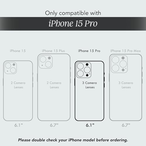 COCOMII Rectangle for iPhone 15 Pro Case, Natural Real Mother of Pearl | Compatible with MagSafe Wireless Charging, Shockproof 10ft Drop Protection, Camera & Screen Protection, Premium Glossy Finish - color: Natural Real Mother of Pearl, size: iPhone 15 P