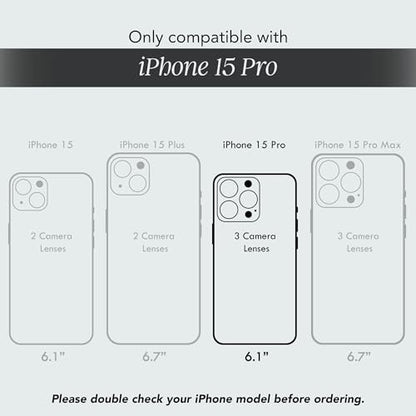 COCOMII Rectangle for iPhone 15 Pro Case, Natural Real Mother of Pearl | Compatible with MagSafe Wireless Charging, Shockproof 10ft Drop Protection, Camera & Screen Protection, Premium Glossy Finish - color: Natural Real Mother of Pearl, size: iPhone 15 P