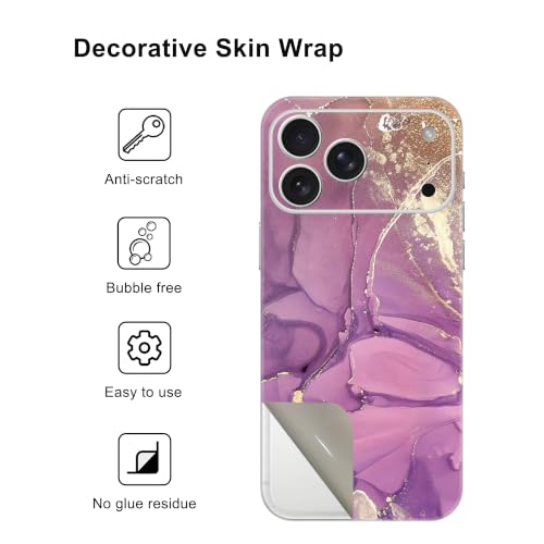 Skin Wrap Compatible with 13/14/15/16/17 Pro Max (Purple, 17 Pro Max) - color: Purple, size: 17 Pro Max