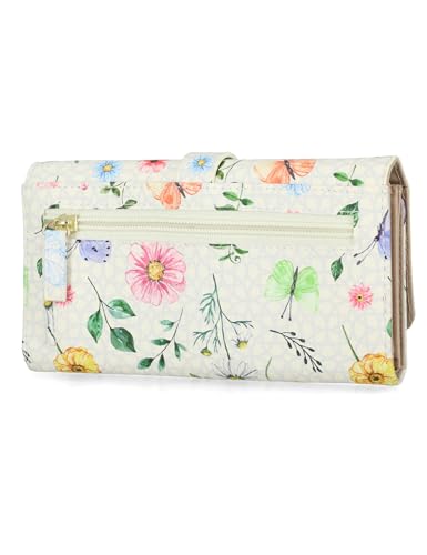Mundi File Master Womens RFID Blocking Wallet Clutch Organizer With Change Pocket - color: Bridgehampton Garden, size: One Size