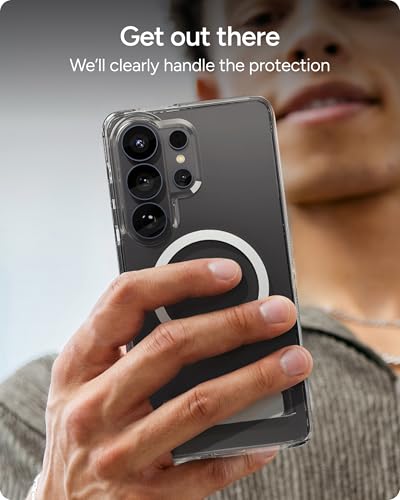 ZAGG Crystal Palace Snap Samsung Galaxy S26+ Case with Kickstand - Clear, 13ft Drop Protection with Graphene, Crystal Clear Magnetic Case, Anti-Yellowing Slim Cover - size: Samsung Galaxy S26 Plus, style: With Snap