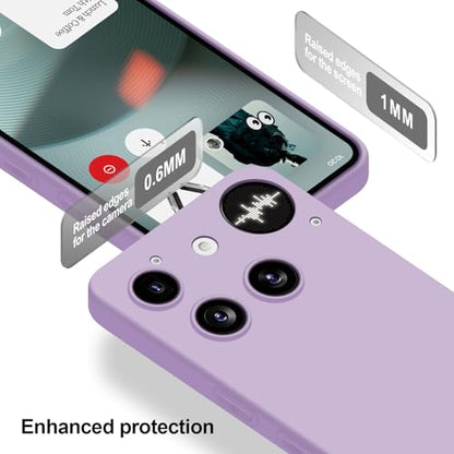 Silicone Case for Nothing Phone 3, Purple | Soft Silicone Silky Touch Easy Clean, Shockproof Slim Phone Cover, Upgraded Camera Protection, Anti-Scratch Microfiber Lining - color: Purple, size: Nothing Phone 3