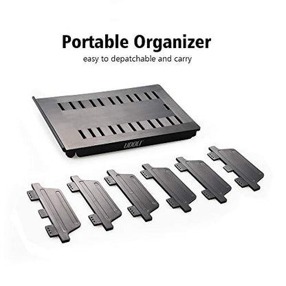 Adjustable Universal Multi Device Organizer Dock Stand Holder, Tablet Cell Phone Desktop Stand for iPhone Samsung Galaxy Google Nexus Kindle (Black)- No Charging Port - color: Black