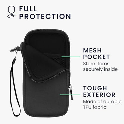 kwmobile Universal Phone Pouch Size XXL - 7" - Neoprene Smartphone Pouch with Zip - Water-Repellent Mobile Phone Case - Sleeve in Grey - color: grey, size: XXL - 7"