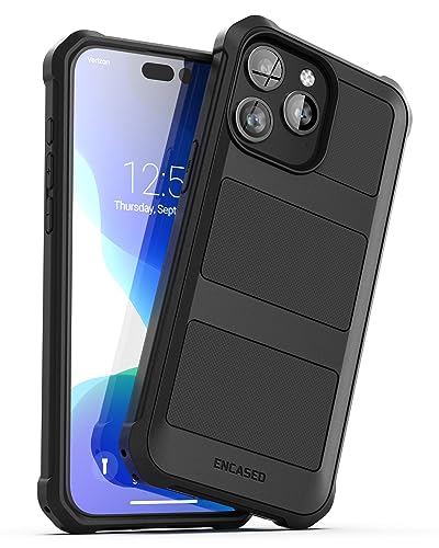 ENCASED Compatible with iPhone 15 Pro Case - Military Grade Protection with 360 Rugged Full-Body Coverage (iPhone 15 Pro) Black - size: iPhone 15 Pro