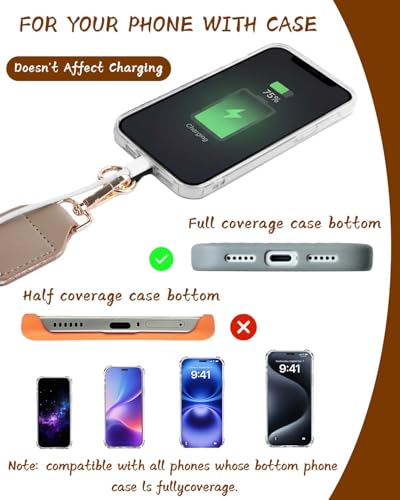 Clip and Go Strap for Phone with Wallet Crossbody phone Lanyard Adjustable