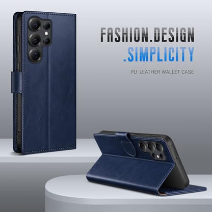 Wallet Case for Samsung Galaxy S25 Ultra, Blue | RFID-Blocking Card Holder, Kickstand, Magnetic Closure, PU Leather Folio Flip Cover, Protective Women Men Cases - color: Blue, size: Samsung Galaxy S25 Ultra