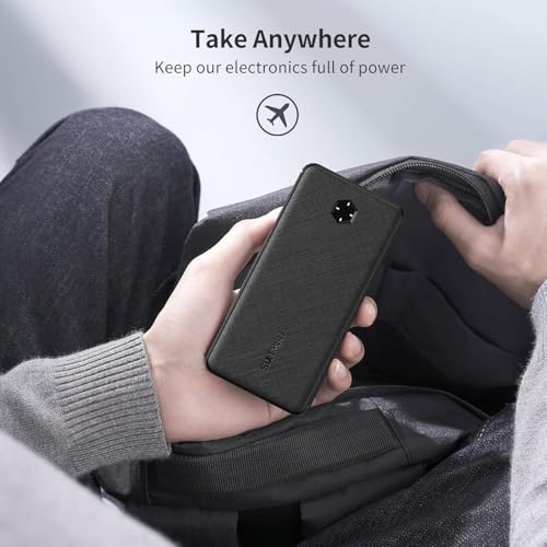 SIXTHGU Portable Charger, Slim 10000mAh PD 20W Power Bank, USB C in&Out Fast Charging Battery Pack, External Phone Powerbank Compatible with iPhone 16 15 14 13 Samsung S22 S21 Google iPad etc