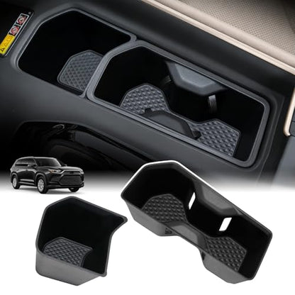 2Pcs Cup Holder Inserts for Toyota Grand Highlander Accessories 2024-2026 - color: 2Pcs Cup Holder