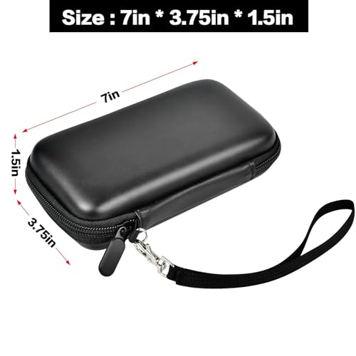 Power Bank Case for Anker 313/523 10000mAh Portable Charger, Hard Shell | Black Case with Elastic Strap, Mesh Cable Pocket and Hand Strap, Compact Storage for Work, Daily Carry and Travel, Case Only
