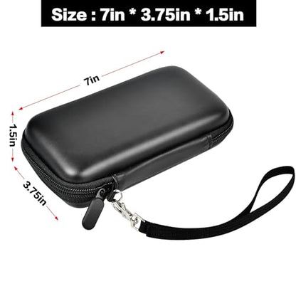 Power Bank Case for Anker 313/523 10000mAh Portable Charger, Hard Shell | Black Case with Elastic Strap, Mesh Cable Pocket and Hand Strap, Compact Storage for Work, Daily Carry and Travel, Case Only