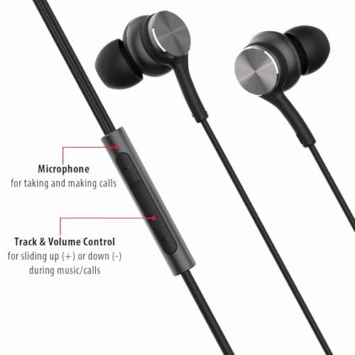 Maxell USB-C Wired Earbuds with USB-A Adapter, Built-in Microphone with Volume and Track Control, Compatible with All Devices with a USB-C and/or USB-A Port, Immersive Digital Chipset, Black, 197299 - color: Black