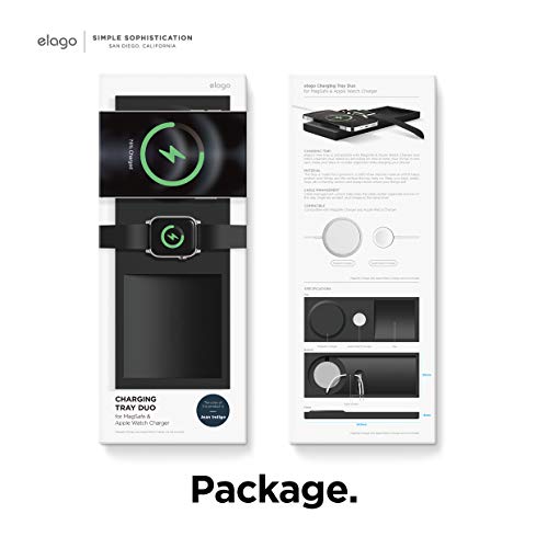 elago Charging Tray Duo for MagSafe & Apple Watch Chargers - color: Jean Indigo