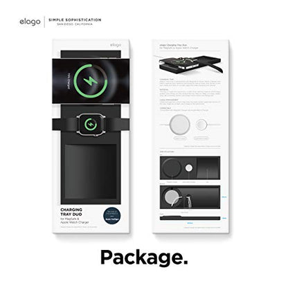 elago Charging Tray Duo for MagSafe & Apple Watch Chargers - color: Jean Indigo