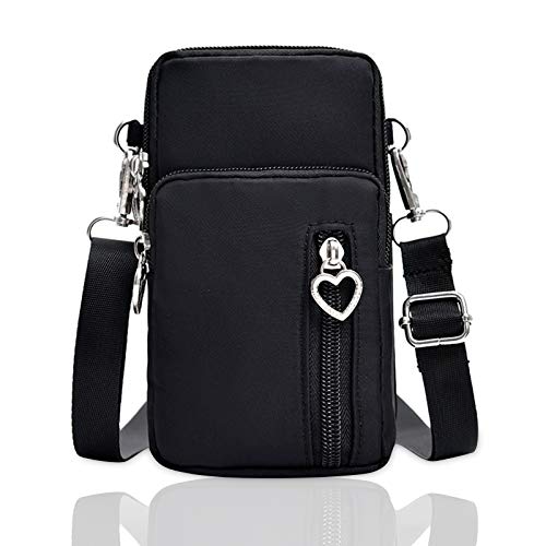 BIAOTIE Lightweight Small Crossbody bags Cell Phone Purses Travel Pouch Shoulder Bag for Women - color: Black