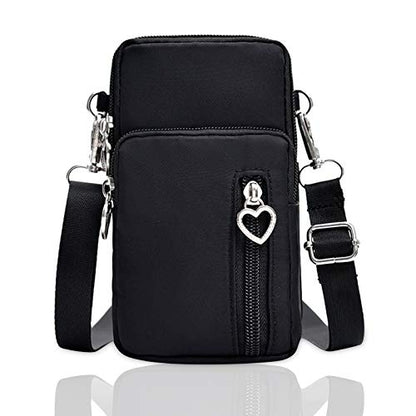 BIAOTIE Lightweight Small Crossbody bags Cell Phone Purses Travel Pouch Shoulder Bag for Women - color: Black
