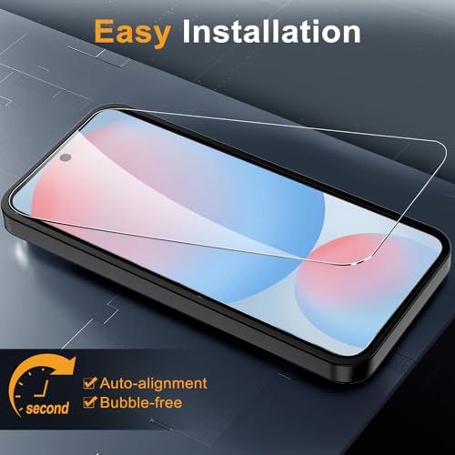 LYWHL 3 Pack for Samsung Galaxy S24 FE Screen Protector Tempered Glass with Alignment Frame, Sensitive Touch Fingerprint Unlock, Anti-Scratch Bubble Free Case Friendly Easy Install - Transparent - size: Samsung Galaxy S24 FE