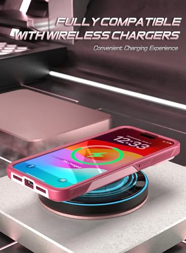 Poetic Neon Series Case Compatible with iPhone 15 Pro Max, Dual Layer Heavy Duty Tough Rugged Shockproof Protective Drop Protection Cell Phone Case 2023 New Cover, Light Pink - color: Light Pink, size: iPhone 15 Pro Max