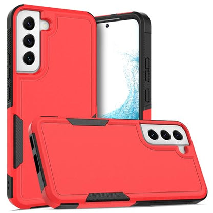 for Samsung Galaxy S22 Plus Case: Dual Layer Protective Heavy Duty Cell Phone Cover Shockproof Rugged with Screen Protector - Military Protection Bumper Tough - Samsung Galaxy S22+ Plus 2022, Red - color: Red (PC) + Black (TPU)