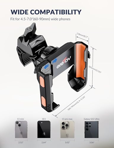 Grefay Bike Phone Mount for Electric, Mountain, Scooter, and Dirt Bikes - color: Orange