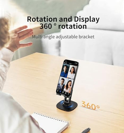 360° Rotating Cell Phone Stand for Desk (K69-Black) - size: K69-Black