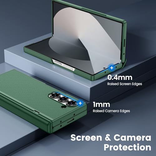 VEGO for Samsung Galaxy Z Fold 6 Case with Privacy Screen Protector Green - color: Green