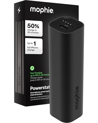 Mophie Powerstation Fast 5,000mAh Power Bank |Portable | 20W, Single-Device - size: 5,000mAh